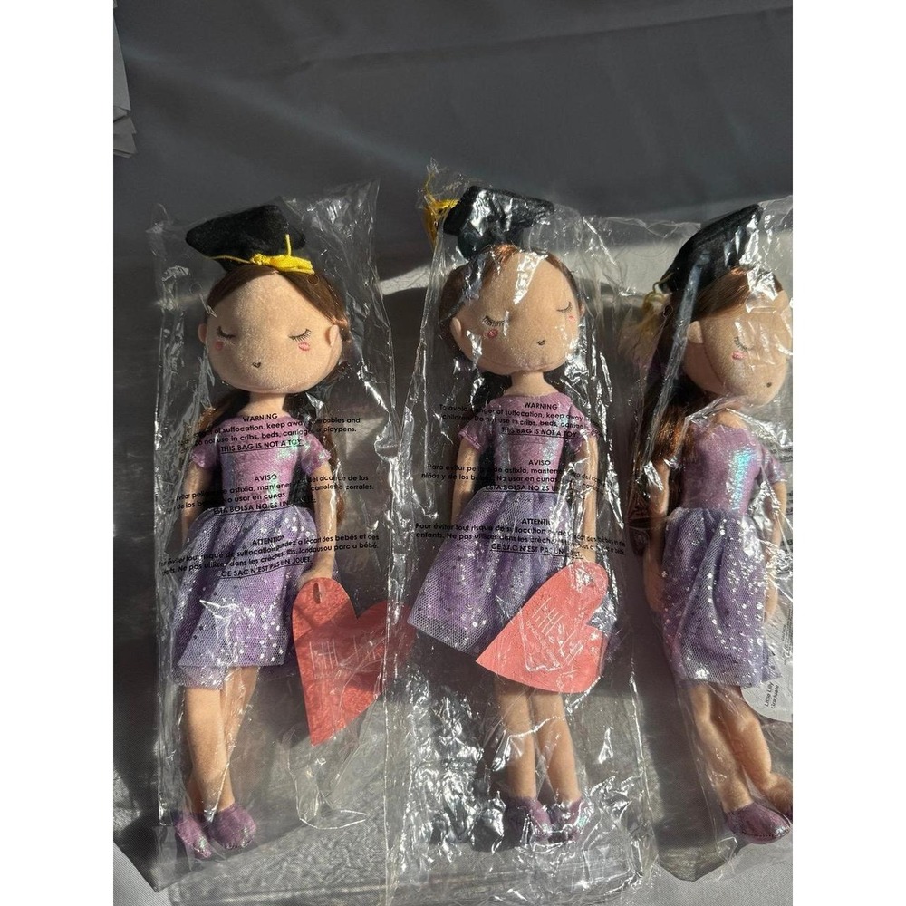 Little Lilly Graduate Doll Purple Sparkle Dress Graduation Cap